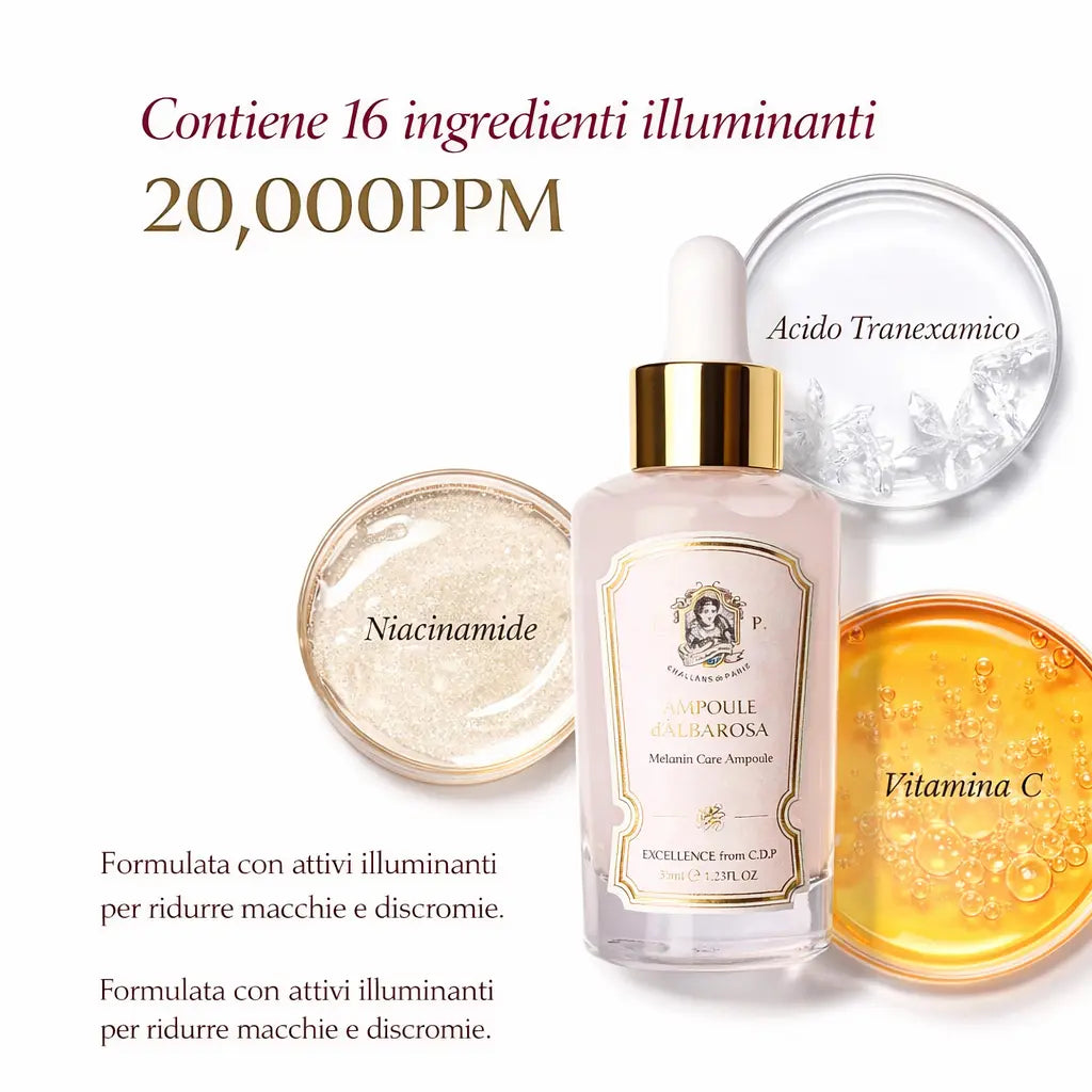Ampoule d'Albarosa Excellence | Trattamento Intensivo Antimacchia e Depigmentante
